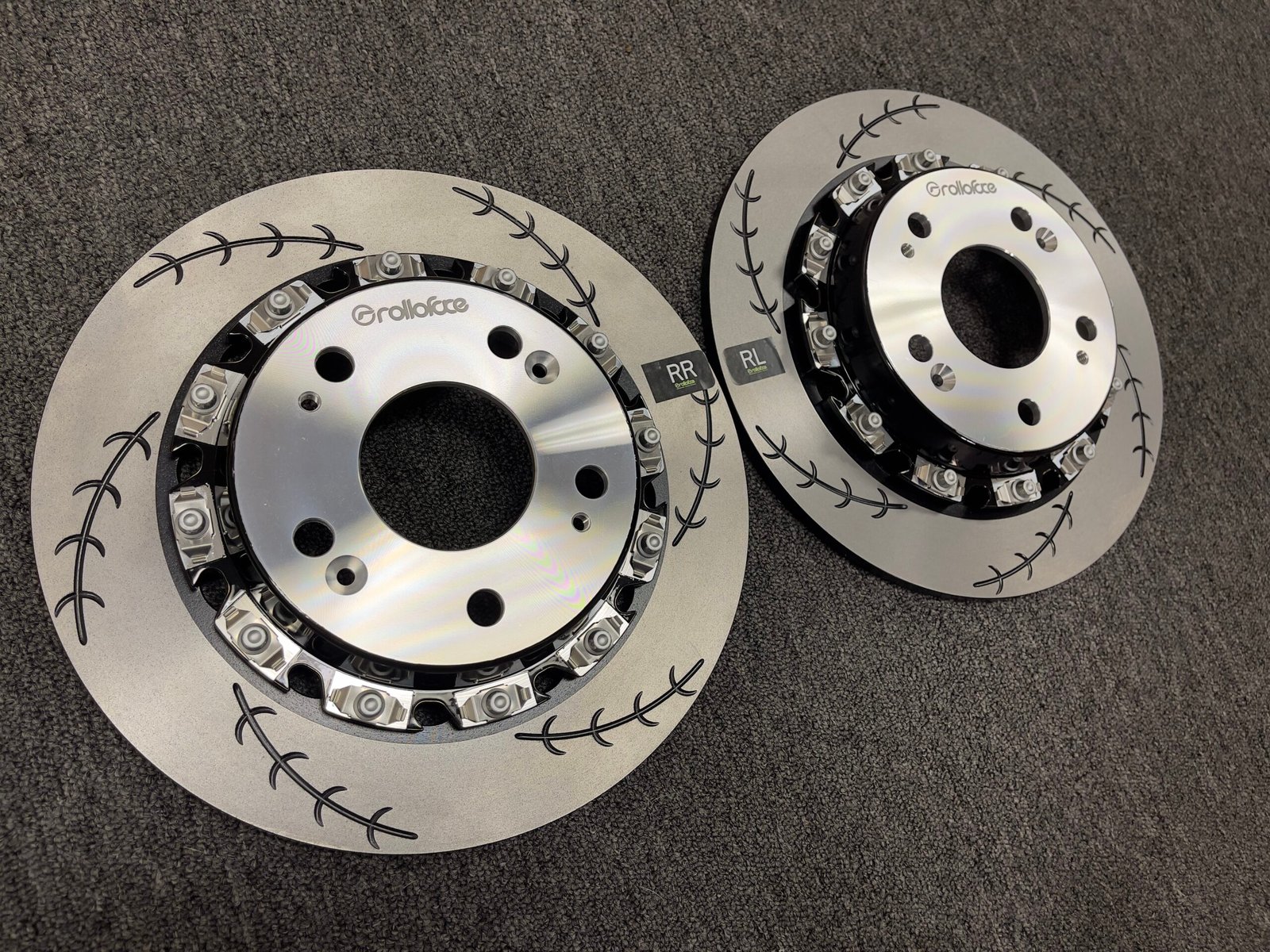 Honda Civic Type R 用 2ピース フローティング AeroFlow Rスリットローター FL5 / FK8(リア) - 画像 (3)
